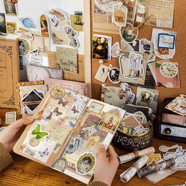 MMK17F Vintage Sticky Note Stickers DIY Handbook Material Set (Universe) - Image 4