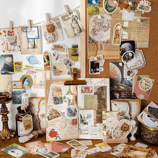 MMK17F Vintage Sticky Note Stickers DIY Handbook Material Set (Universe) - Image 6