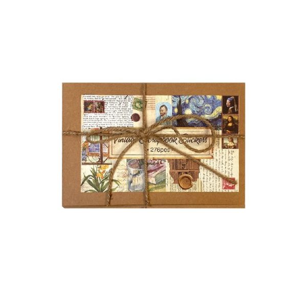 276 In 1 Vintage Oil Painting Handbook Material Kit Sticker Collage Set (SH002) - Image 2