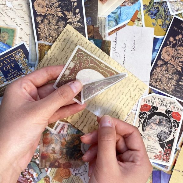 276 In 1 Vintage Oil Painting Handbook Material Kit Sticker Collage Set (SH002) - Image 6