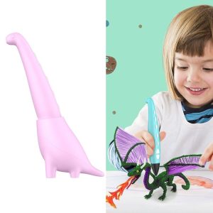 Dinosaur Toy Children 3D Printing Pen Low Temperature Painting Brush (Pink)