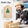 300PCS / Roll Rectangular Shaped Christmas Decoration Stickers Holiday Gift Tag Tape (Cowhide) - Image 3