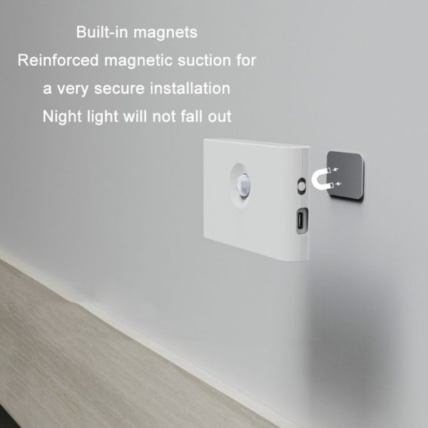 Human Infrared Smart Sensor Wireless Magnetic LED Night Light (Round Lens) - Image 3
