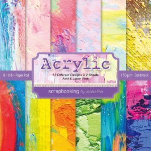 24sheets / Set 6 inch DIY Album Scrapbook Paper Handbook Material Paper Pigment Background Paper