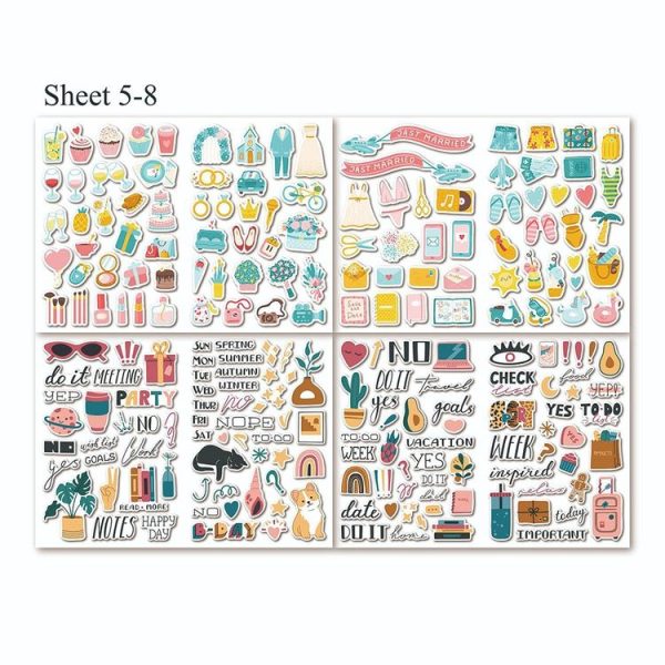 610PCS / Set Love Wedding Scrapbook Stickers Wedding Planner Decorative Strickers - Image 5