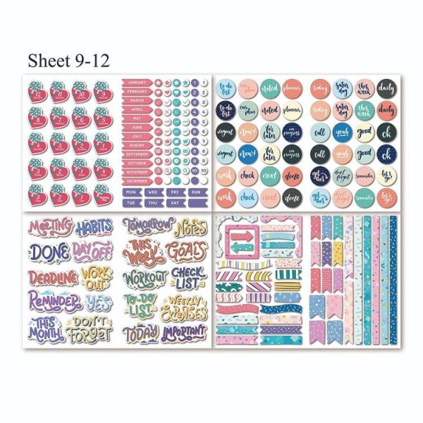 610PCS / Set Love Wedding Scrapbook Stickers Wedding Planner Decorative Strickers - Image 6