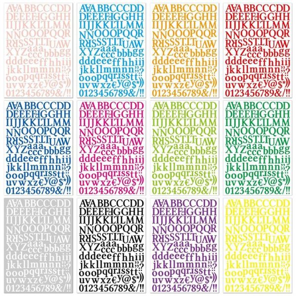 10 PCS Waterproof Alphabet DIY Handbook Sticker Gift Decoration Office Sticker (Light Blue) - Image 2