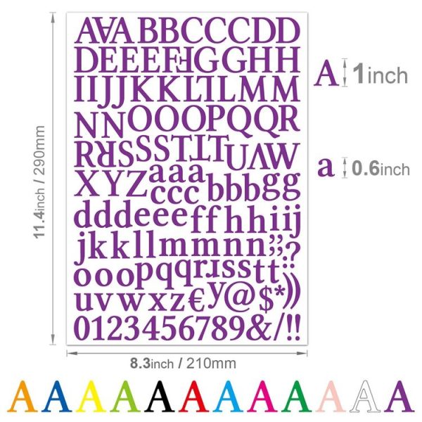 10 PCS Waterproof Alphabet DIY Handbook Sticker Gift Decoration Office Sticker (Light Blue) - Image 3