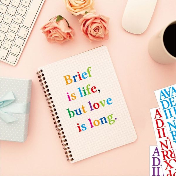 10 PCS Waterproof Alphabet DIY Handbook Sticker Gift Decoration Office Sticker (Light Blue) - Image 5