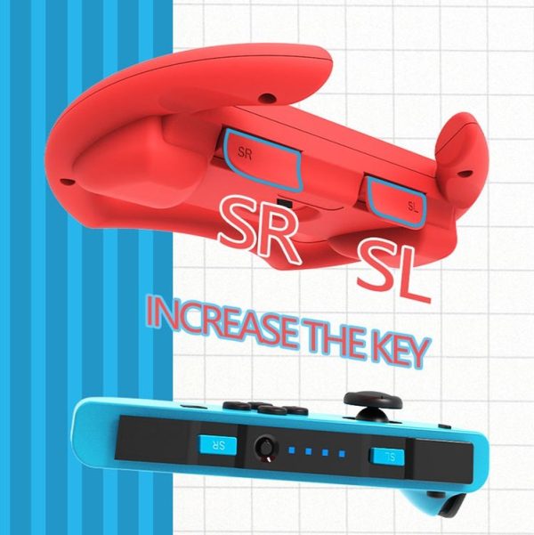Nintendo Switch IPLAY HBS-412 Gamepad Steering Wheel Gamepad Accessories (Red Blue) - Image 4