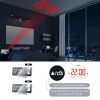 Mirror Surface LED Radio Projection Alarm Clock with Temperature & Humidity Display (Gold+White Characters) - Image 3