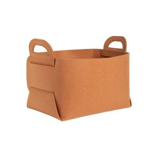 Home Clutter Felt Folding Storage Baskets, Size: Medium (Brown)