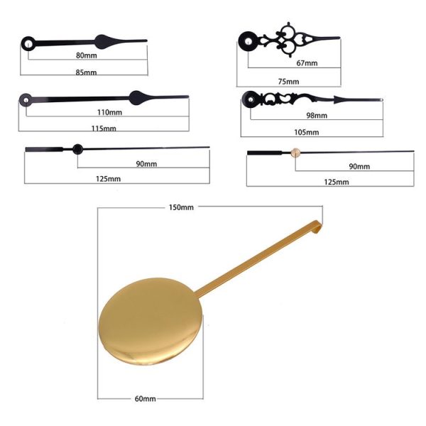 Quartz Pendulum Clock Movement DIY Movement Kits with 2 Pairs Hands - Image 3