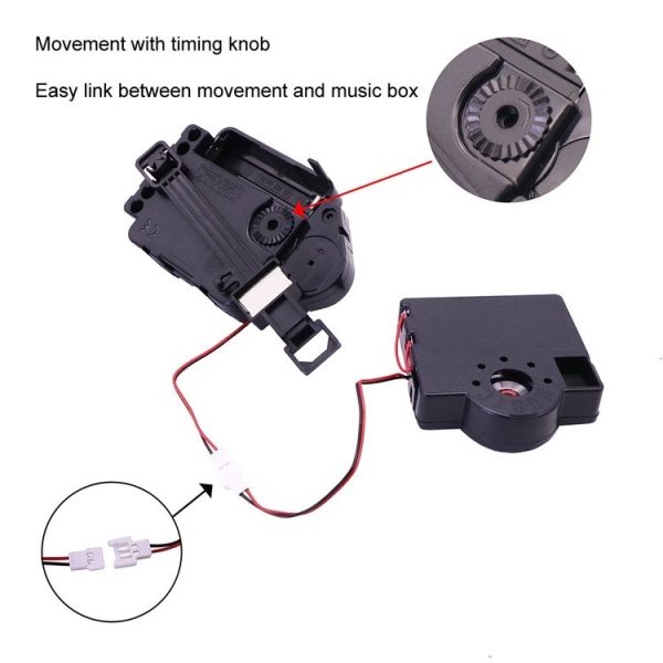 Quartz Pendulum Clock Movement DIY Movement Kits with 2 Pairs Hands - Image 5