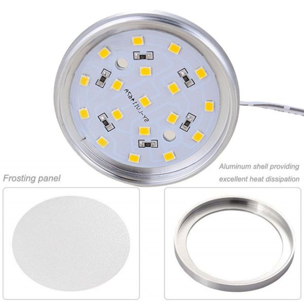 2 PCS 2W DC12V 18LED Cabinet Lights Showcase Lights, Spec: 2510 Terminal -Bottom Outlet (Neutral Light 4000K) - Image 3