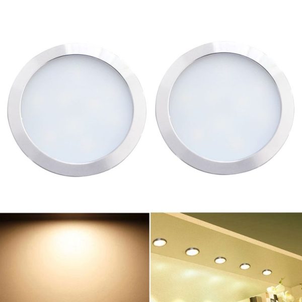 2 PCS 2W DC12V 18LED Cabinet Lights Showcase Lights, Spec: DuPont Terminal-Side Outlet (Warm Light 3000K)
