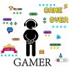 ZSG201 Gamepad Luminous Sticker Living Room Bedroom Self-adhesive Luminous Decorative Wall Sticker, Color: Blue Light - Image 2
