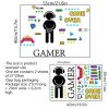ZSG201 Gamepad Luminous Sticker Living Room Bedroom Self-adhesive Luminous Decorative Wall Sticker, Color: Blue Light - Image 3