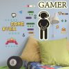 ZSG201 Gamepad Luminous Sticker Living Room Bedroom Self-adhesive Luminous Decorative Wall Sticker, Color: Blue Light - Image 5