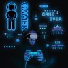 ZSG201 Gamepad Luminous Sticker Living Room Bedroom Self-adhesive Luminous Decorative Wall Sticker, Color: Blue Light - Image 6