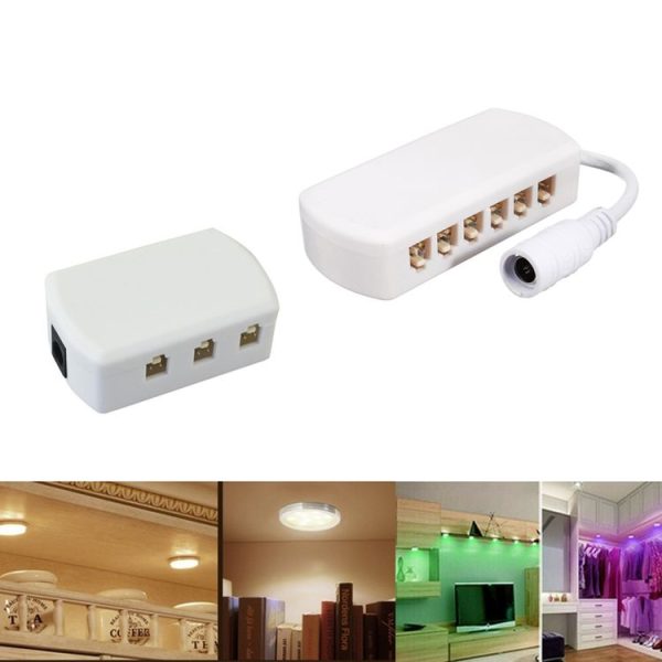 6 Ports 2510 Hub Splitter Junction Box Distributer Connectors Cabinet Light Adapter Without DC Header - Image 2