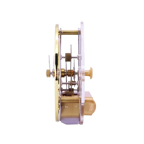 Metal See-through Quartz Clock Gear Clock DIY Accessories 86mm Golden Movement - Image 4