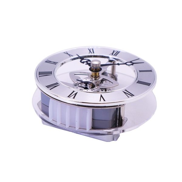 Metal See-through Quartz Clock Gear Clock DIY Accessories 86mm Silver Movement - Image 2
