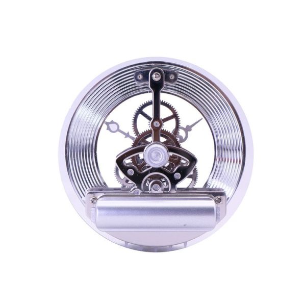 Metal See-through Quartz Clock Gear Clock DIY Accessories 86mm Silver Movement - Image 3