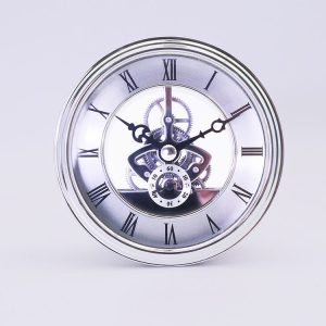 Metal See-through Quartz Clock Gear Clock DIY Accessories 97mm Silver Clock Head