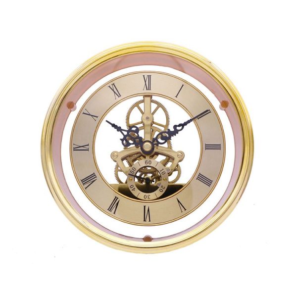 Metal See-through Quartz Clock Gear Clock DIY Accessories 149mm Golden Clock Head