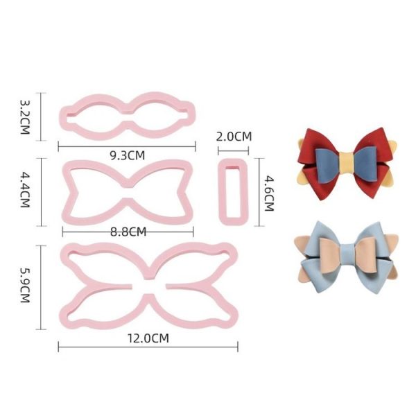 Flip Sugar Cake Biscuit Decoration Bow Baking Mould, Specification: Style 1 - Image 2