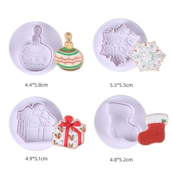 Christmas Snowflake Spring Mould Cookie DIY Mould (C) - Image 2