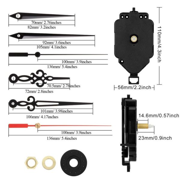 Shaft Length 23mm Quartz Pendulum Clock Movement DIY Movement Kits - Image 2
