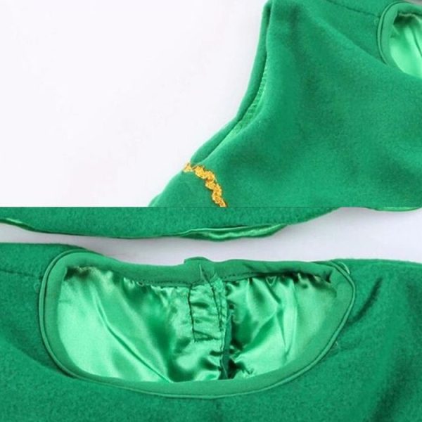 Girls Christmas Dress Christmas Tree Performance Dance Clothes, Size: 90cm (Green) - Image 5