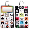 Baby Hanging Toy Foldable Baby Vision Training Pattern Mirror (Black Red) - Image 4