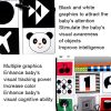 Baby Hanging Toy Foldable Baby Vision Training Pattern Mirror (Black Red) - Image 5