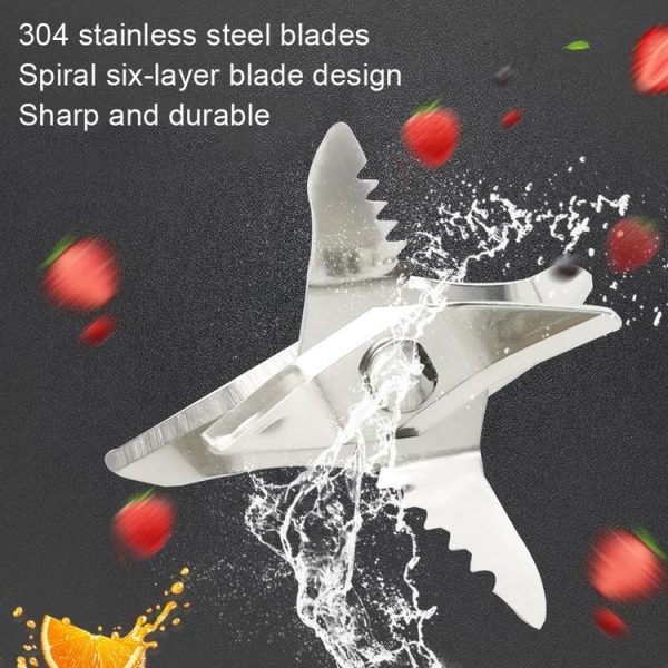 10 PCS CA-AD540 Portable Electric Juice Cup Six-blade Teeth Blade - Image 5