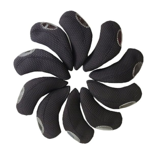 10PCS / Set 15X7 Neoprene Waterproof and Wear-resistant Golf Club Headgear (Black)
