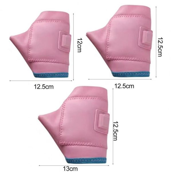 1 Pair Adjustable Temperature Rechargeable Intelligent Electric Heating Gloves Half Finger Gloves, Size: L (Pink) - Image 3