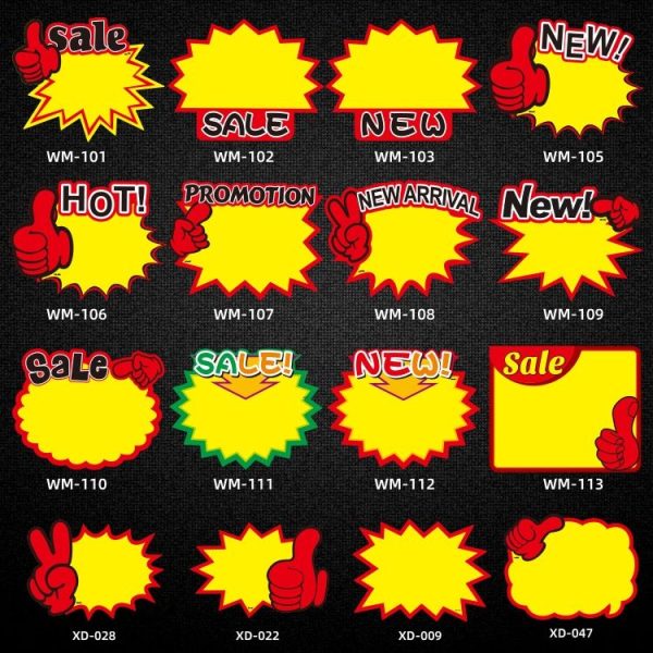 WM-10 10bags 18x14cm Explosion Sticker Product Price Tag Supermarket Price Label - Image 2