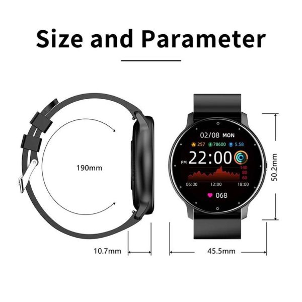 BW0223 Heart Rate / Blood Oxygen / Blood Pressure Monitoring Bluetooth Smart Calling Watch, Color: Mesh Pink - Image 3