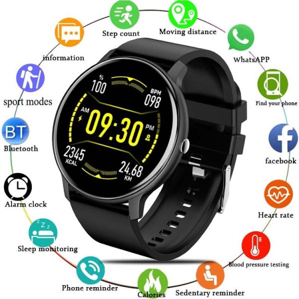 BW0223 Heart Rate / Blood Oxygen / Blood Pressure Monitoring Bluetooth Smart Calling Watch, Color: Mesh Pink - Image 4