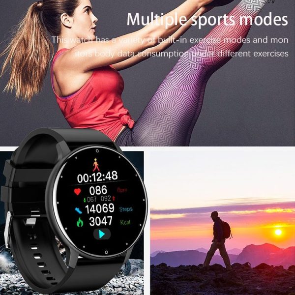 BW0223 Heart Rate / Blood Oxygen / Blood Pressure Monitoring Bluetooth Smart Calling Watch, Color: Mesh Pink - Image 5