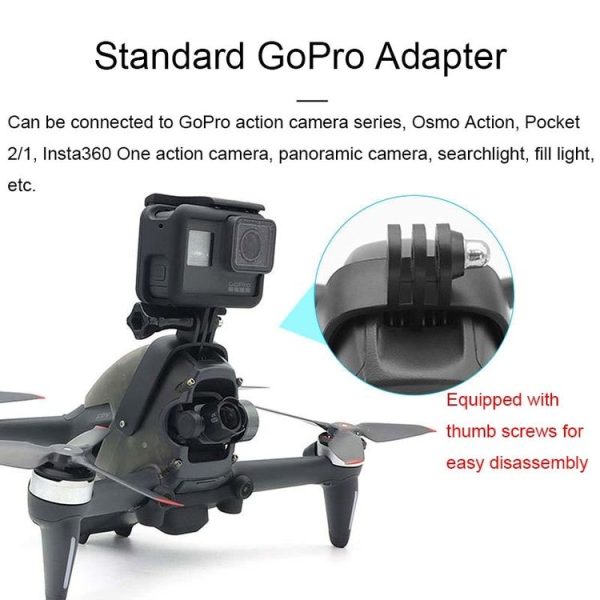 DJI FPV Top Expansion Adapter Bracket Sports Camera Bracket - Image 3