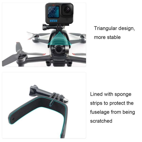 DJI FPV Top Expansion Adapter Bracket Sports Camera Bracket - Image 5