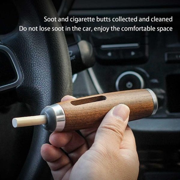 Car Smoking Multifunctional Anti-Flying Ashtray (Beechwood Black) - Image 4