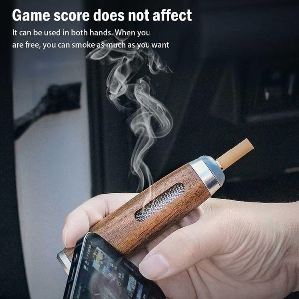 Car Smoking Multifunctional Anti-Flying Ashtray (Beechwood Black) - Image 5