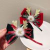 Christmas Gold Velvet Headdress Duckbill Clip, Color: LD113 Antler Hat Clip - Image 4
