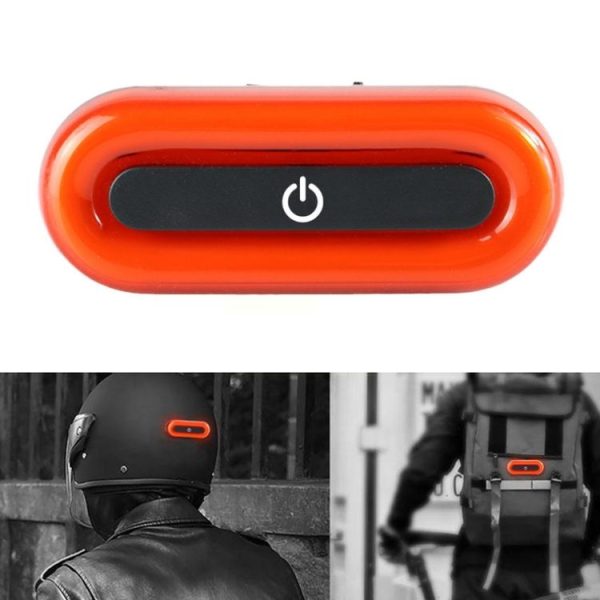 Helmet Blaster Warning Light Bicycle LED Rechargeable Tail Light (Black)