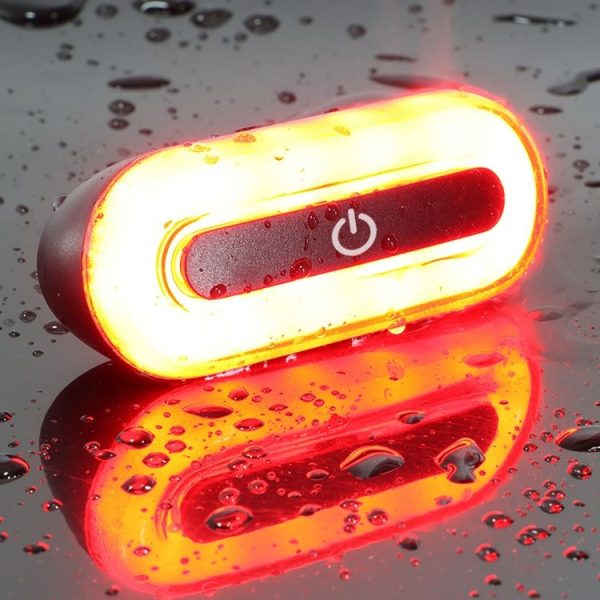 Helmet Blaster Warning Light Bicycle LED Rechargeable Tail Light (Black) - Image 2